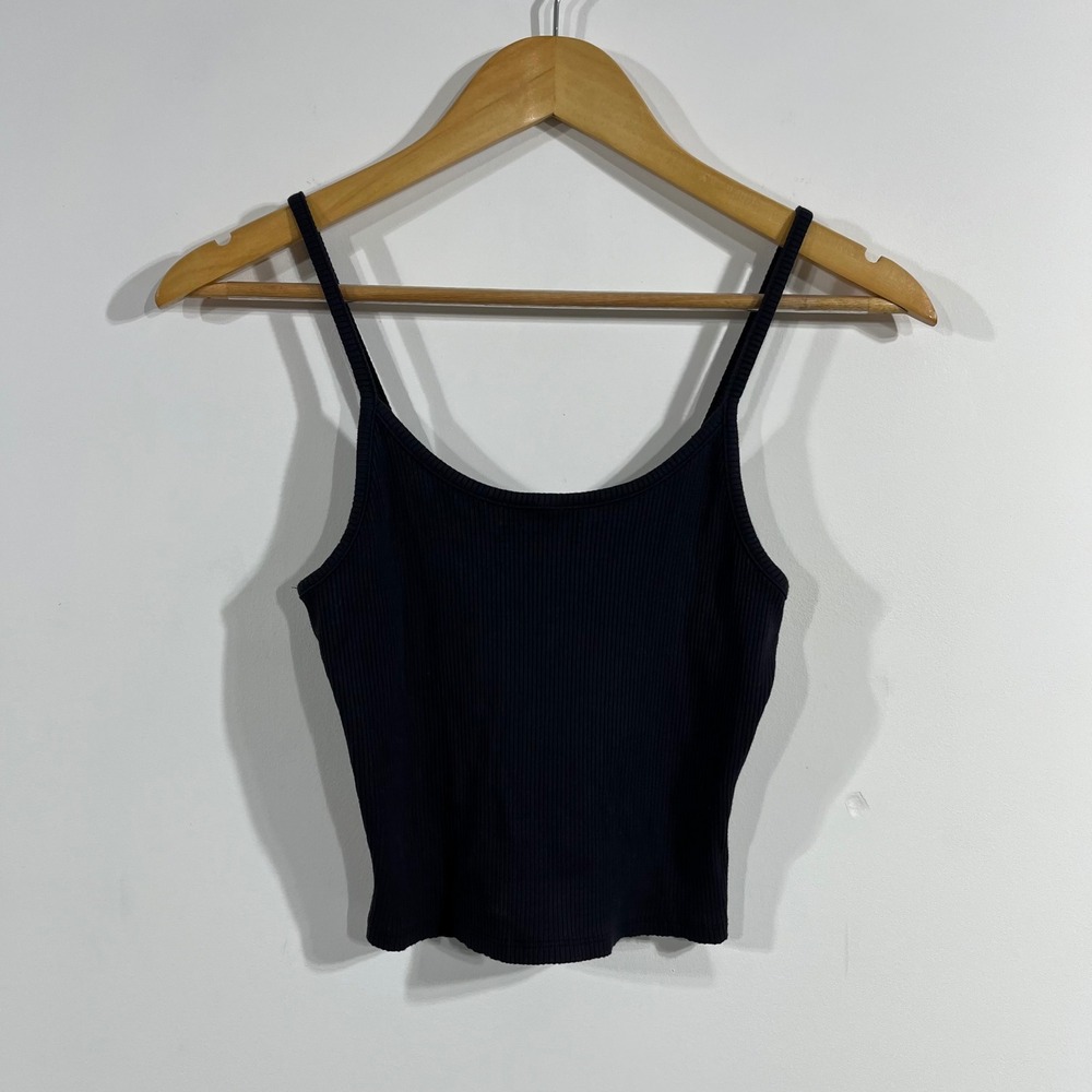 American Eagle Sporty Ribbed Minimalist Preppy Cami Tank Top Womens Medium Indie